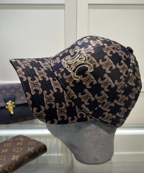 Celine Triomphe Baseball Cap Black/Brown Celine Cap