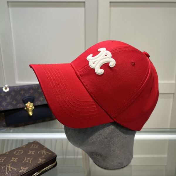 Celine Triomphe Baseball Cap Red Celine Cap