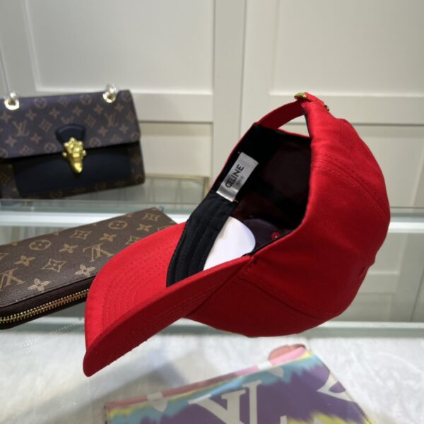 Celine Triomphe Baseball Cap Red Celine Cap