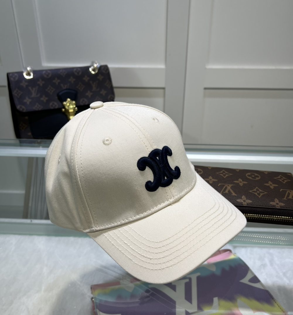 Celine Triomphe Baseball Cap White Celine Cap
