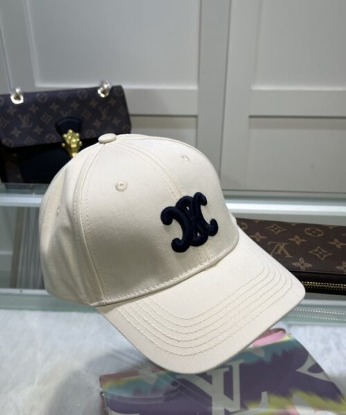 Celine Triomphe Baseball Cap White Celine Cap