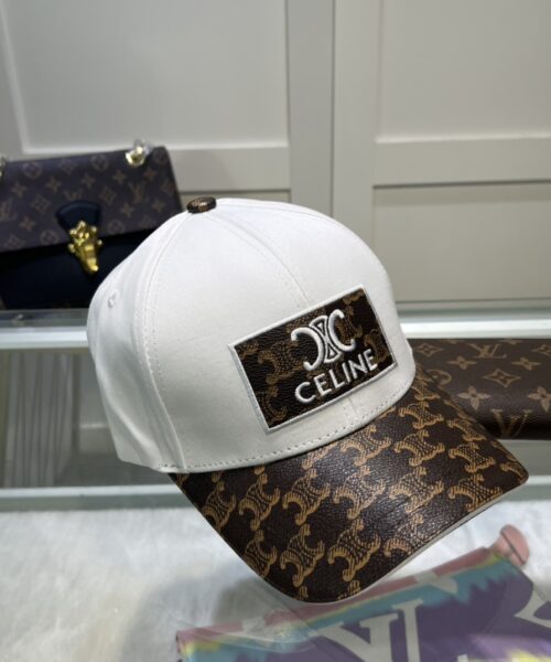 Celine Triomphe Baseball Cap White Celine Cap