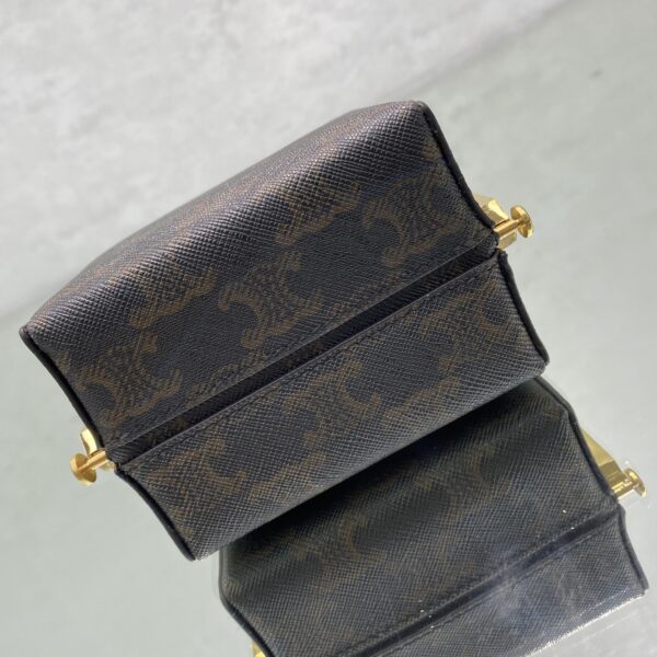 1:1 Replica Celine Triomphe Minaudiere In Triomphe Canvas Brown For Women 4in/10cm