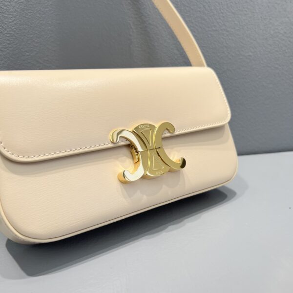 1:1 Replica Celine Triomphe Shoulder Bag Beige For Women 8in/20.5cm