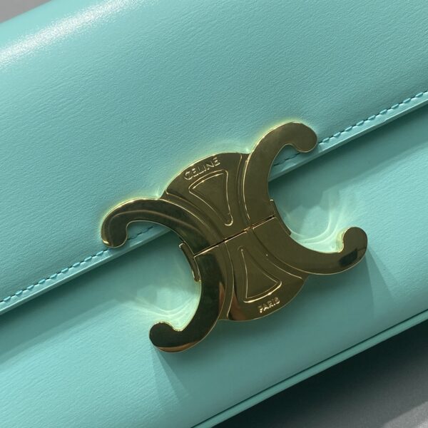 1:1 Replica Celine Triomphe Shoulder Bag Mint Green For Women 8in/20cm