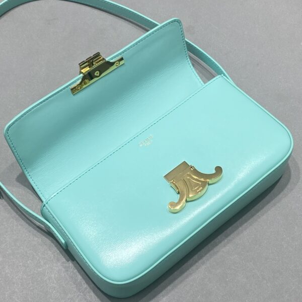1:1 Replica Celine Triomphe Shoulder Bag Mint Green For Women 8in/20cm