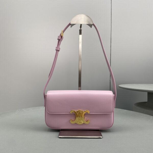 1:1 Replica Celine Triomphe Shoulder Bag Pink For Women 8in/20cm
