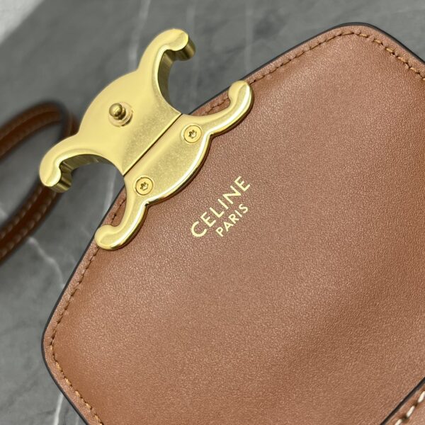 1:1 Replica Celine Vertical Mobile Pouch Triomphe Tan For Women 6in/19cm 10j092dqb.04LU