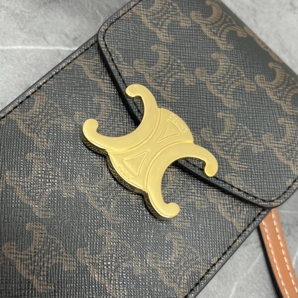 1:1 Replica Celine Vertical Mobile Pouch Triomphe Tan For Women 6in/19cm 10j092dqb.04LU