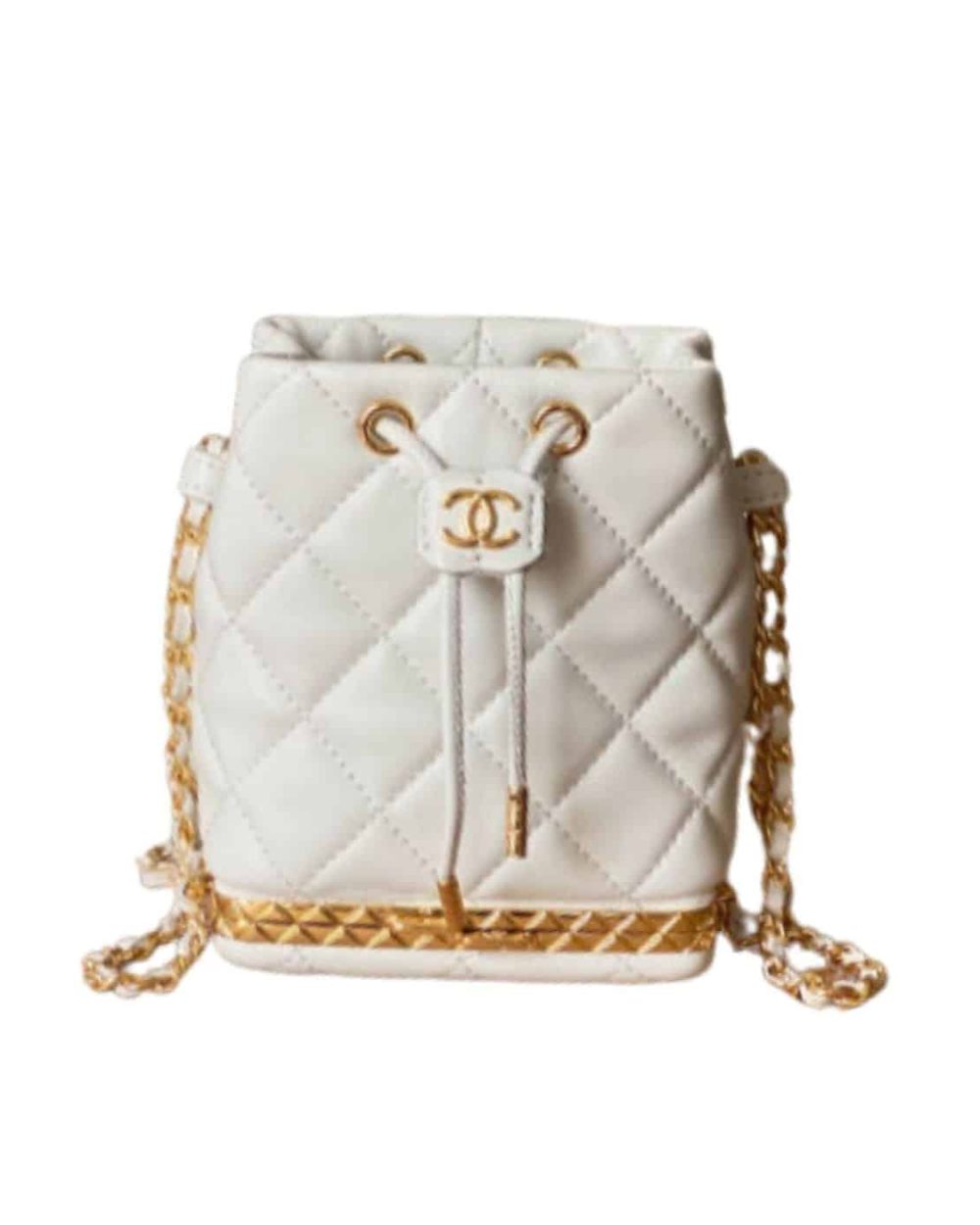 [REP 1:1] Chain Bucket Black/White For Women 5.5 in / 14 cm