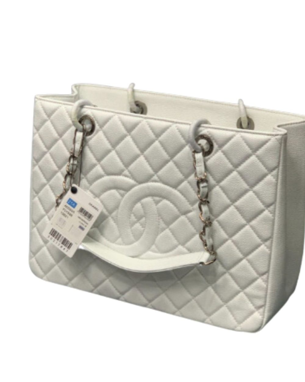 [REP 1:1] Chain Tote Shoulder Bag Black/White For Women 13in / 33cm A50995