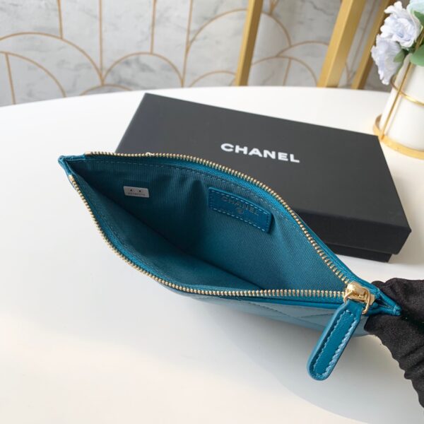 1:1 Replica Chanel 19 Matelasse Phone and Card Case Blue Bag For Women 19cm/7.5in