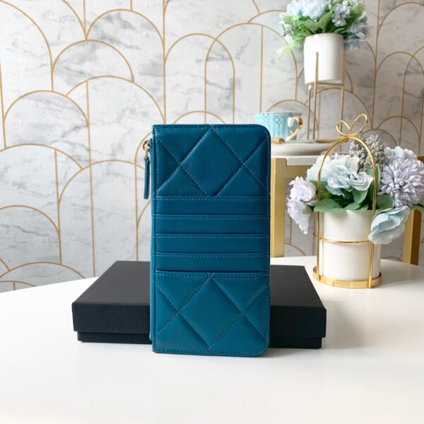 1:1 Replica Chanel 19 Matelasse Phone and Card Case Blue Bag For Women 19cm/7.5in