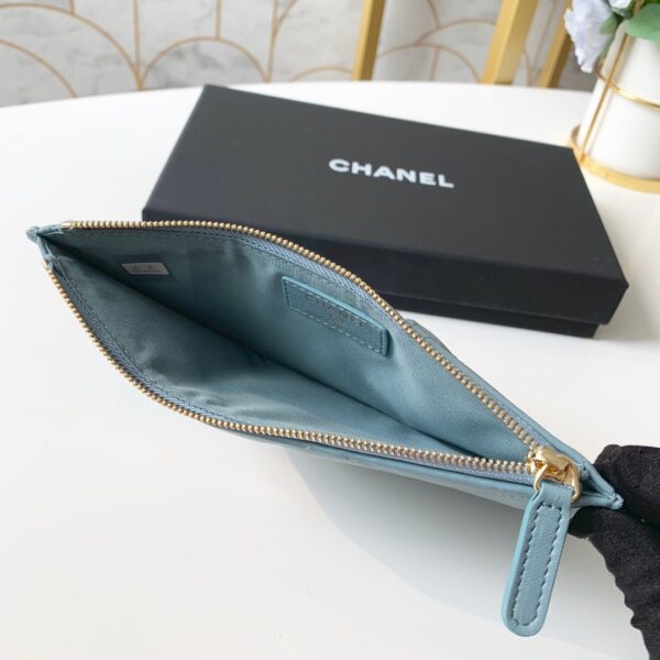 1:1 Replica Chanel 19 Matelasse Phone and Card Case Light Blue Bag For Women 19cm/7.5in