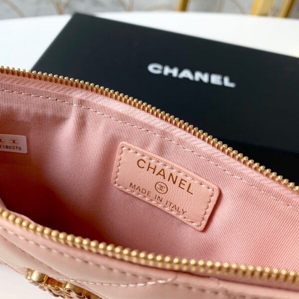 1:1 Replica Chanel 19 Matelasse Phone and Card Case Pink Bag For Women 19cm/7.5in