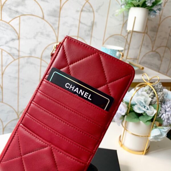 1:1 Replica Chanel 19 Matelasse Phone and Card Case Red Bag For Women 19cm/7.5in