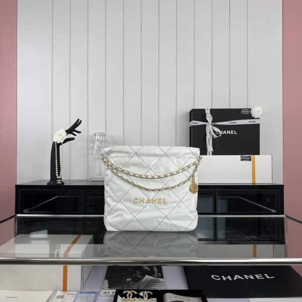[REP 1:1] Chanel 22 Medium Handbag Yellow/Grey/Brown/Dark Blue/Pink/Jade Green/White For Women 37cm / 14.5in