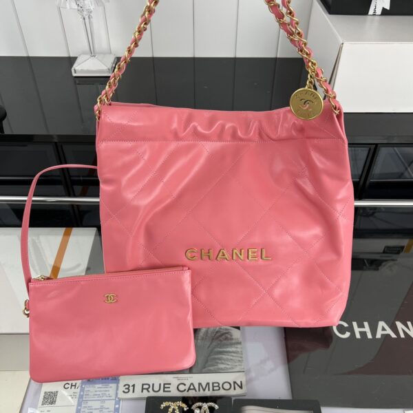 [REP 1:1] Chanel 22 Medium Handbag Yellow/Grey/Brown/Dark Blue/Pink/Jade Green/White For Women 37cm / 14.5in