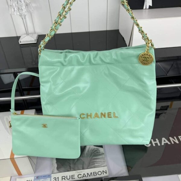[REP 1:1] Chanel 22 Medium Handbag Yellow/Grey/Brown/Dark Blue/Pink/Jade Green/White For Women 37cm / 14.5in