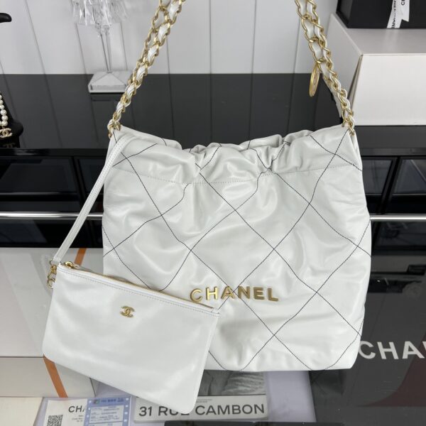 [REP 1:1] Chanel 22 Medium Handbag Yellow/Grey/Brown/Dark Blue/Pink/Jade Green/White For Women 37cm / 14.5in