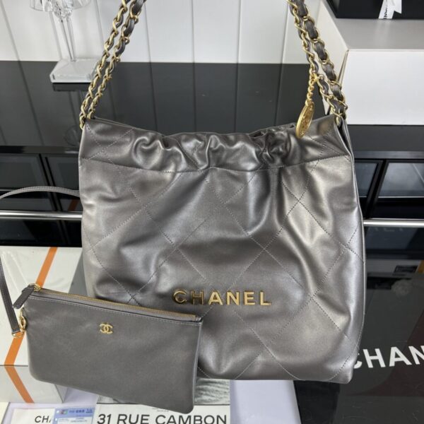 [REP 1:1] Chanel 22 Medium Handbag Yellow/Grey/Brown/Dark Blue/Pink/Jade Green/White For Women 37cm / 14.5in