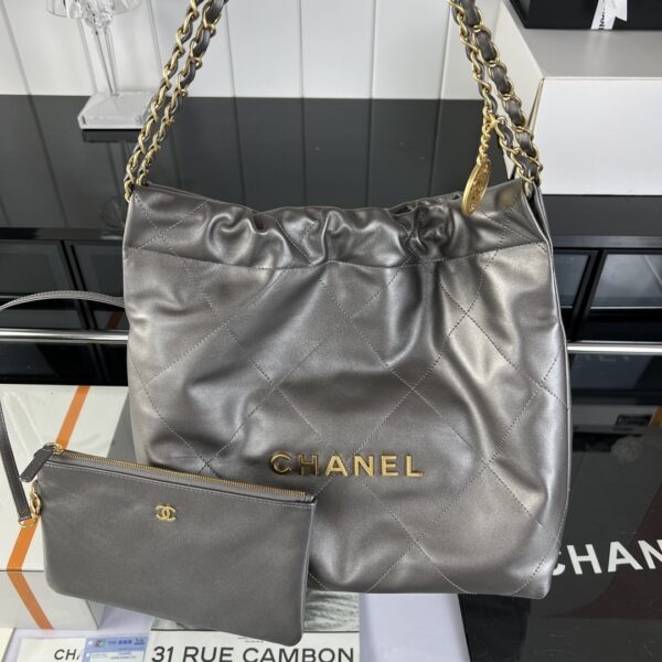 [REP 1:1] Chanel 22 Medium Handbag Yellow/Grey/Brown/Dark Blue/Pink/Jade Green/White For Women 37cm / 14.5in