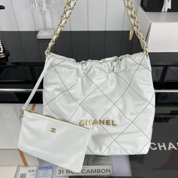 [REP 1:1] Chanel 22 Medium Handbag Yellow/Grey/Brown/Dark Blue/Pink/Jade Green/White For Women 37cm / 14.5in