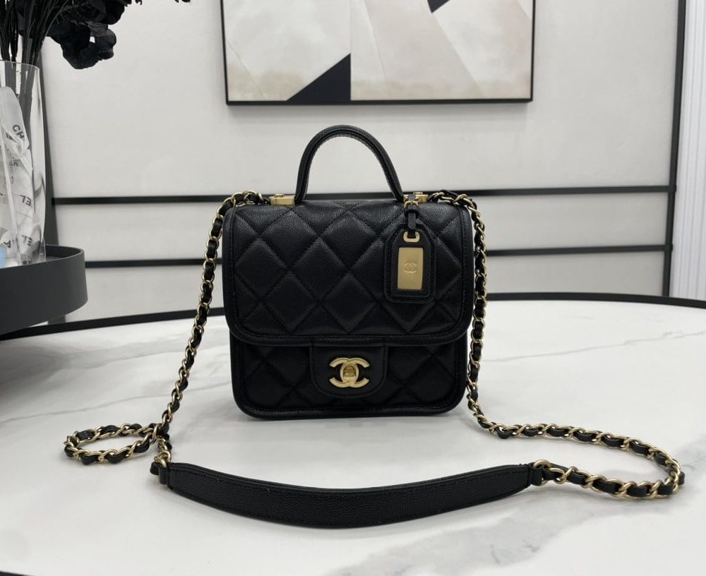 [REP 1:1] Chanel 22K Flap Bag Black For Women, Women's Bags 8.1in/20.5cm