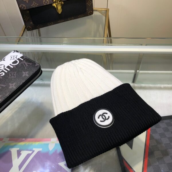Chanel Beanie In Black & White