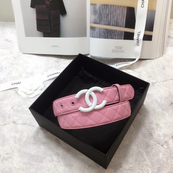 1:1 Replica Chanel Belt Quilted With Double C Buckle Pink With Silver Hardware Women Belt