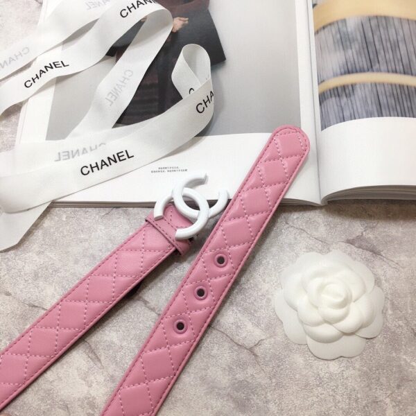 1:1 Replica Chanel Belt Quilted With Double C Buckle Pink With Silver Hardware Women Belt