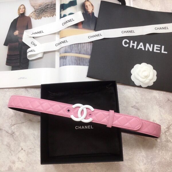 1:1 Replica Chanel Belt Quilted With Double C Buckle Pink With Silver Hardware Women Belt