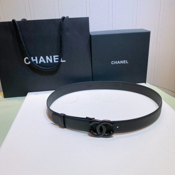 1:1 Replica Chanel Belt With Double C Buckle Black Black-Toned Metal Women Belt