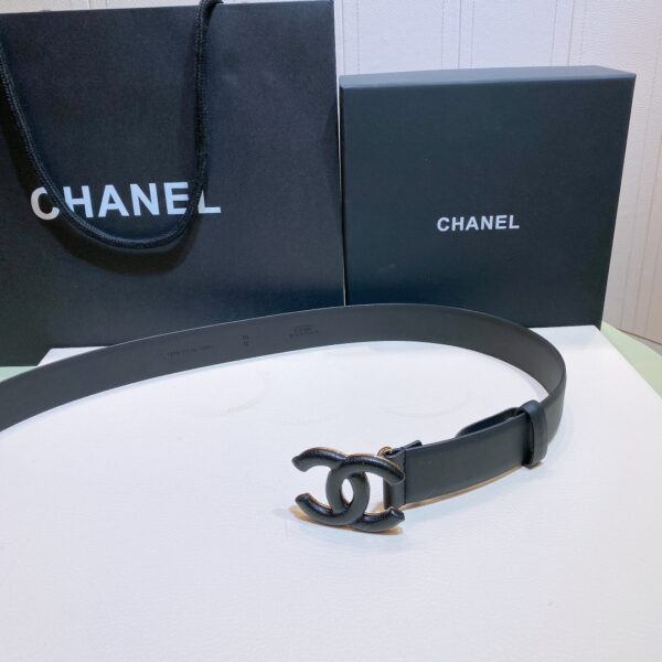 1:1 Replica Chanel Belt With Double C Buckle Black Black-Toned Metal Women Belt