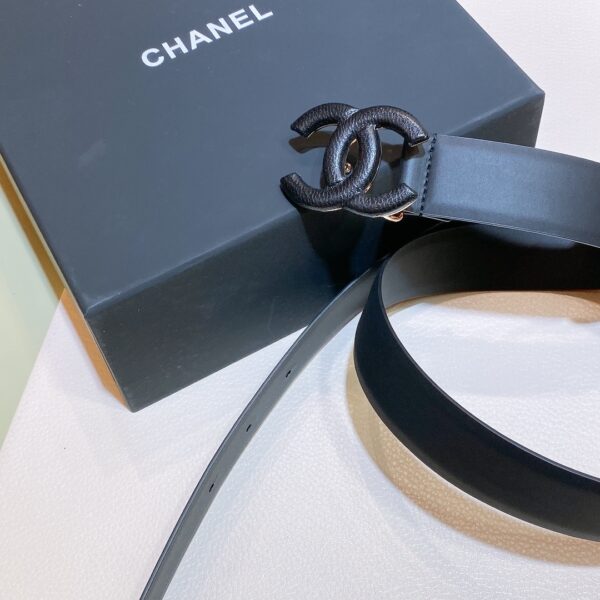1:1 Replica Chanel Belt With Double C Buckle Black Black-Toned Metal Women Belt