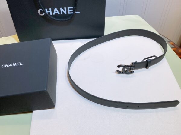 1:1 Replica Chanel Belt With Double C Buckle Black Black-Toned Metal Women Belt