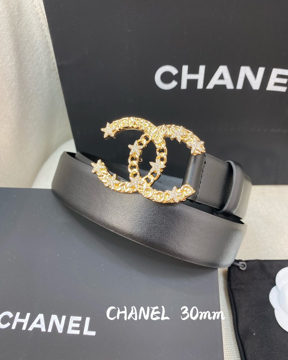 1:1 Replica Chanel Belt With Double C Buckle Black Women Belt
