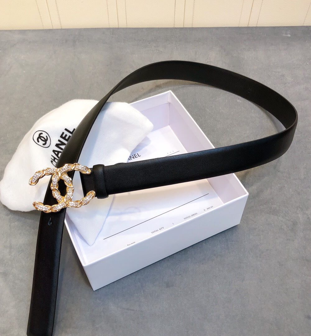 1:1 Replica Chanel Belt With Double C Buckle Black Women Belt