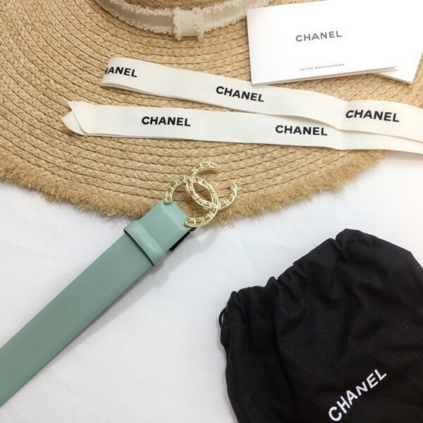 1:1 Replica Chanel Belt With Double C Buckle Jade Green