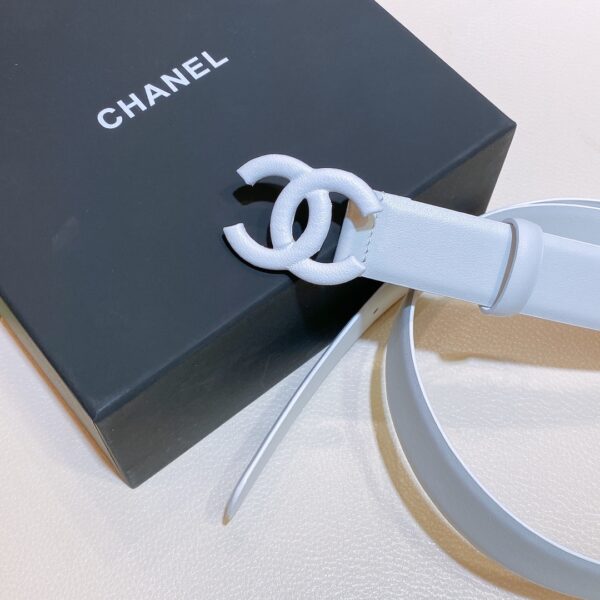 1:1 Replica Chanel Belt With Double C Buckle White White-Toned Hardware Women Belt