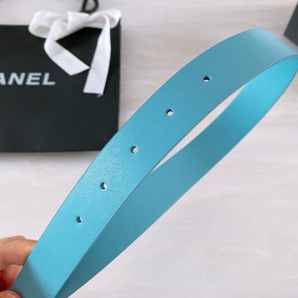 1:1 Replica Chanel Belt With Ribbon Buckle Blue Women Belt