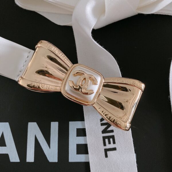 1:1 Replica Chanel Belt With Ribbon Buckle Silver Women Belt