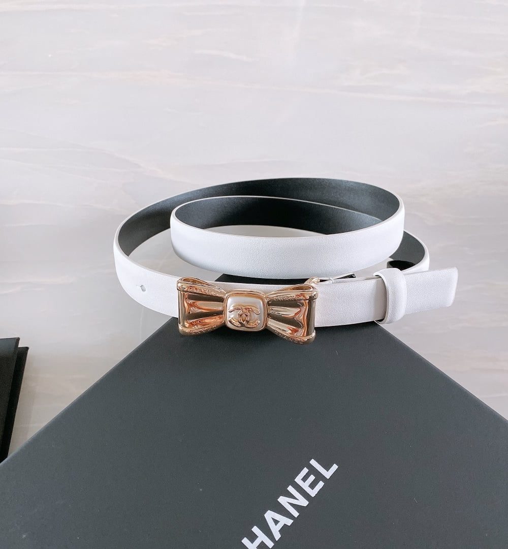 1:1 Replica Chanel Belt With Ribbon Buckle Silver Women Belt