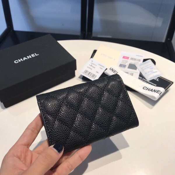 1:1 Replica Chanel Classic Card Holder Gold Toned Hardware Black For Women, Women's Wallet 4.5in/11.5cm