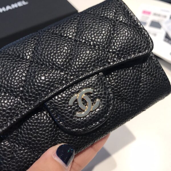 1:1 Replica Chanel Classic Card Holder Gold Toned Hardware Black For Women, Women's Wallet 4.5in/11.5cm