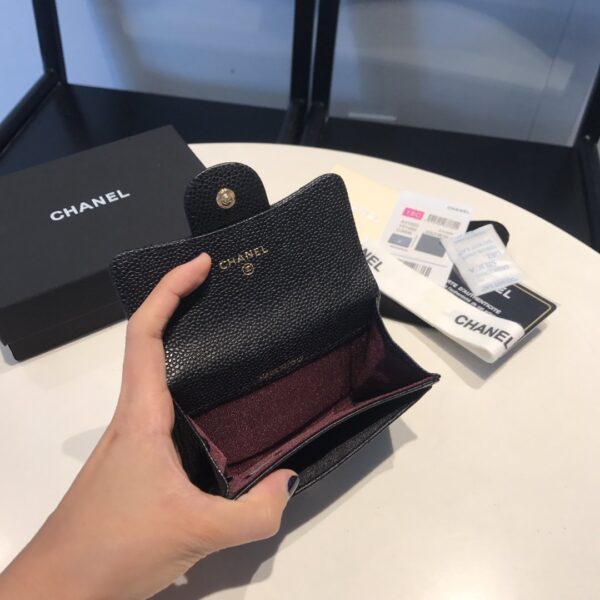 1:1 Replica Chanel Classic Card Holder Gold Toned Hardware Black For Women, Women's Wallet 4.5in/11.5cm
