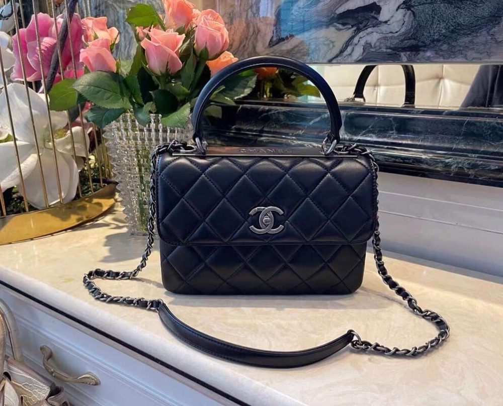 [REP 1:1] Chanel Classic Flap Bag Medal Hardware Black For Women 9.8in/25cm