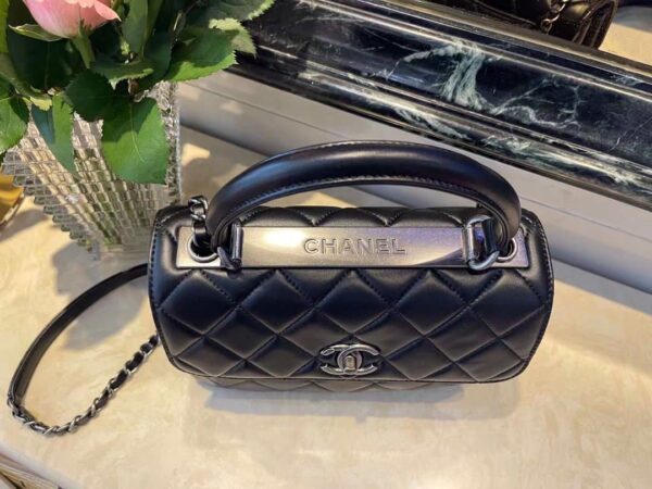 [REP 1:1] Chanel Classic Flap Bag Medal Hardware Black For Women 9.8in/25cm