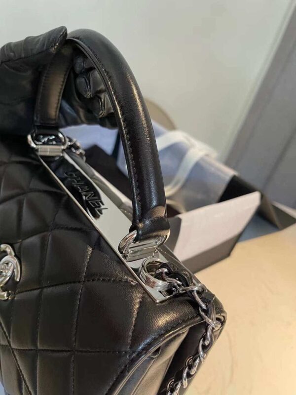 [REP 1:1] Chanel Classic Flap Bag Silver Hardware Black 9.8in/25cm