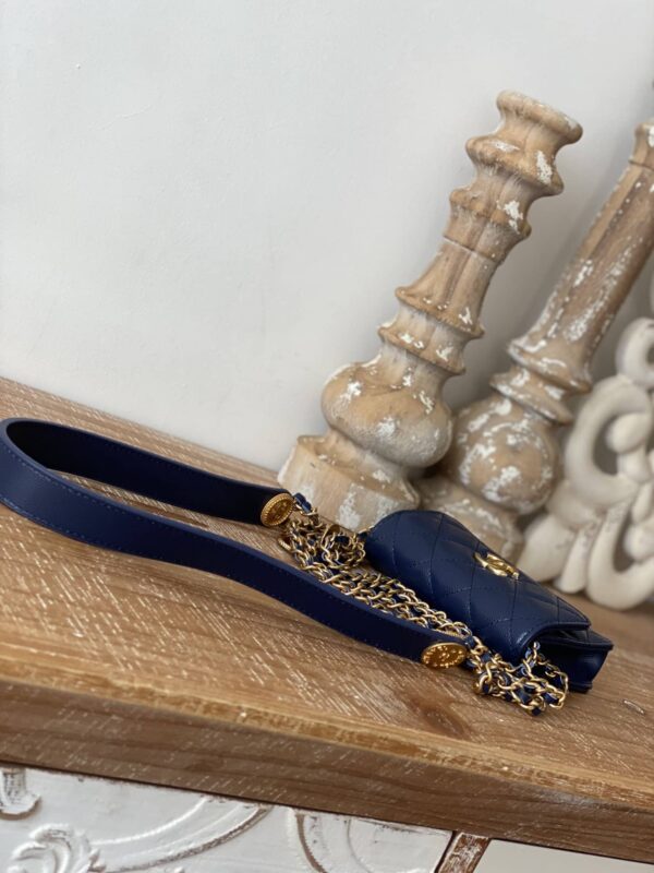 [REP 1:1] Chanel Clutch With Chain Blue For Women, Women's Bags 4.8in/12.3cm